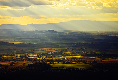 After the Sunset on Skyline Drive, Shenandoah National Park, VA